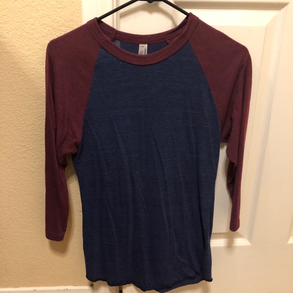 American apparel baseball t shirt